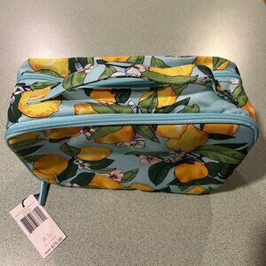 Vera Bradley Lighten Up Large Blush & Brush Case - Lemon Grove